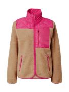 The Jogg Concept Fleecetakki 'JCBERRI JACKET 6'  kameli / tumma pinkki