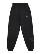 Nike Sportswear Housut 'Club Fleece'  musta / valkoinen