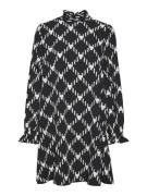 VERO MODA Mekko 'VMGINAS BETINE'  musta / valkoinen