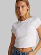Calvin Klein Jeans Paita  vaaleanharmaa / valkoinen