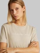Calvin Klein Jeans Paita  beige / valkoinen