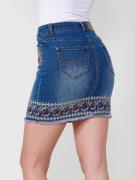 KOROSHI Hame  sininen denim / kulta / valkoinen