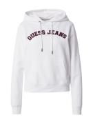 GUESS JEANS Collegepaita  rubiininpunainen / musta / valkoinen