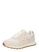 ARMANI EXCHANGE Matalavartiset tennarit  beige / vaaleanpunainen / off...