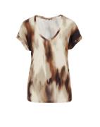 WE Fashion Paita  beige / valkoinen
