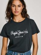 Pepe Jeans Paita 'LETICIA'  musta / valkoinen