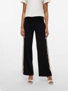 VERO MODA Housut 'VMBerlin'  vaaleabeige / musta