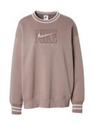 Nike Sportswear Collegepaita 'PHNX FLC'  vaaleanruskea / valkoinen