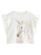 Next Paita 'Sequin Unicorn Frill'  monivärinen / valkoinen