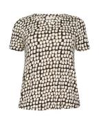KAFFE CURVE Paita 'Mella'  beige / norsunluu / musta