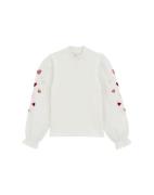 WE Fashion Paita 'Meisjes'  roosa / punainen / offwhite