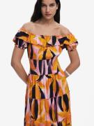 Desigual Mekko  keltainen / oranssi / pastellinpunainen / musta