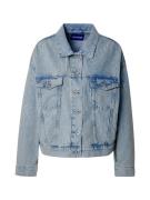 HUGO Välikausitakki 'Lou'  sininen denim / valkoinen