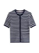 TOMMY HILFIGER Neuletakki  laivastonsininen / valkoinen