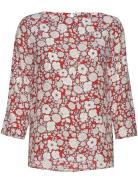 Blouse 3/4 Sleeve Red Park Lane