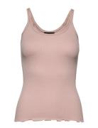 Silk Top W/ Elastic Pink Rosemunde