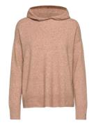 Slfnovah Ls Knit Hoodie B Brown Selected Femme