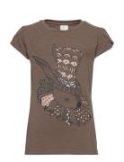 Gate Ss T-Shirt Brown En Fant