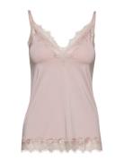 Rwbillie Sl Strap Lace Top Pink Rosemunde