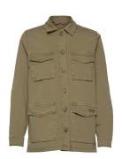 Raven Cotton Canvas Overshirt Khaki Lexington Clothing