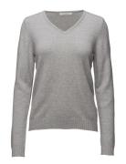 Viril V-Neck L/S Knit Top - Noos Grey Vila