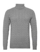 Slhryan Structure Roll Neck W Grey Selected Homme