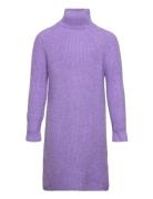Cbsanne Ls Knit Dress Purple Costbart