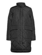 Slfnaddy Quilted Coat Black Selected Femme