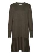 Als Short Knit Dress Khaki NORR