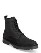 Slhricky Nubuck Lace-Up Boot B Black Selected Homme