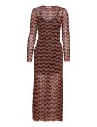 Lurex Knitted Dress Brown Mango