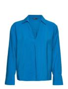 Onlkate L/S V-Neck Top Wvn Blue ONLY