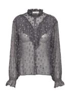 Viscose Silk Shirt Grey Rosemunde