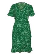 Onlolivia S/S Wrap Dress Wvn Noos Green ONLY