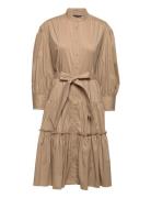 Cotton Blouson-Sleeve Shirtdress Brown Lauren Ralph Lauren