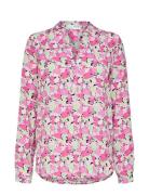 Slfmivi Ls Aop Top B Pink Selected Femme