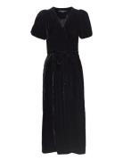 Ilavia Velvet Long Dress Black French Connection