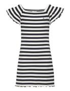 Off Shoulder Stripe Dress S/S Patterned Tommy Hilfiger