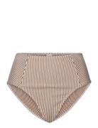 Striba High Waist Bikini Briefs Brown Becksöndergaard