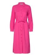 Onlcaro Ls Linen Bl L Shirt Dress Cc Pnt Pink ONLY