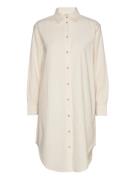 Vilde Loose Shirt Dress Gots Cream Basic Apparel