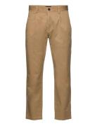 Lake Pleat Twill Pants Beige Clean Cut Copenhagen