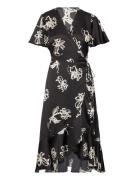 Objissy Papaya S/S Midi Wrap Dress 127 Black Object