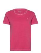 D2. Sunfaded C-Neck Ss T-Shirt Pink GANT