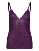 Metallic Knit Purple Ganni