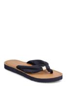 Th Elevated Beach Sandal Blue Tommy Hilfiger