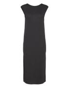 Modal Slit Dress Black Mango