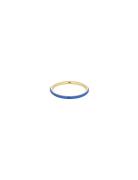 Classic Stack Ring Blue Design Letters