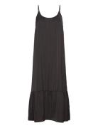 Recycle Polyester Strap Dress Black Rosemunde