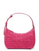 Natural Fibre Shoulder Bag Pink Mango